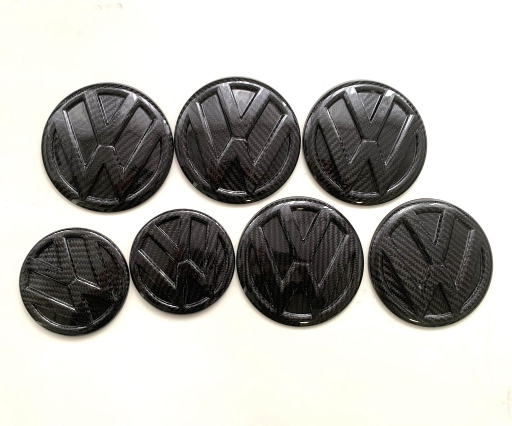 VW Golf Mk6 Front & Rear Badge Emblem Carbon Fiber