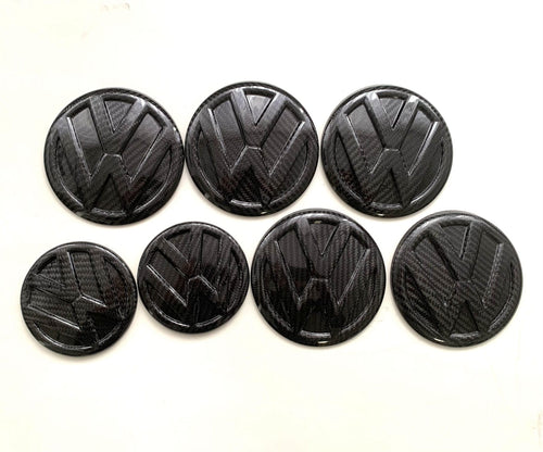 VW Golf Mk6 Front & Rear Badge Emblem Carbon Fiber